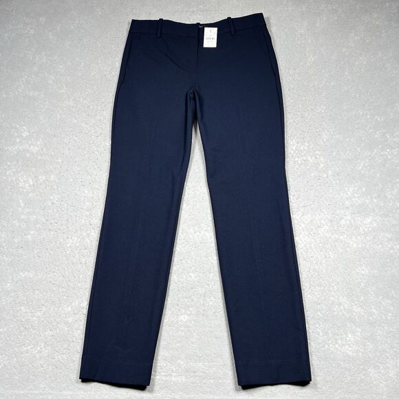 J. CREW Jeans RUBY Womens Sz 10 Blue Slim-Leg Trousers Pants Slacks Pockets NWT - Picture 1 of 13